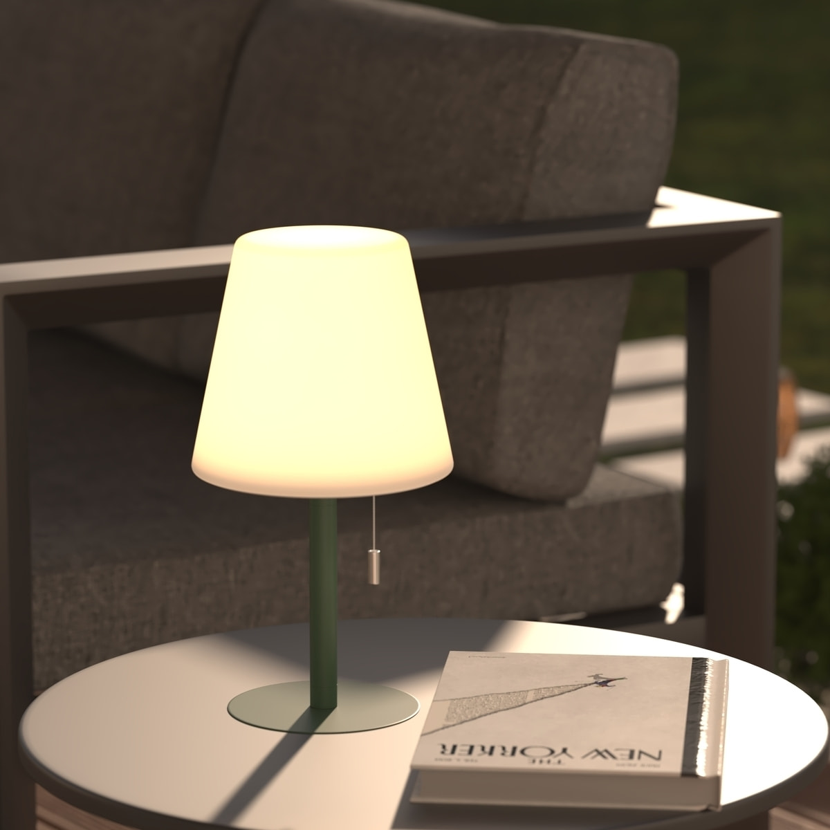 Lampe extéreure "Zack" H30cm vert olive