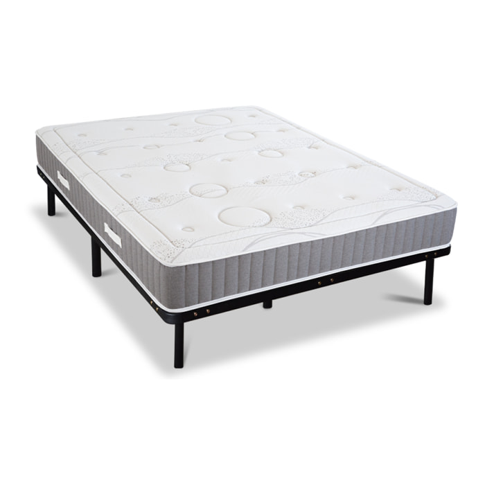 Ensemble Matelas Intuition avec sommier en métal