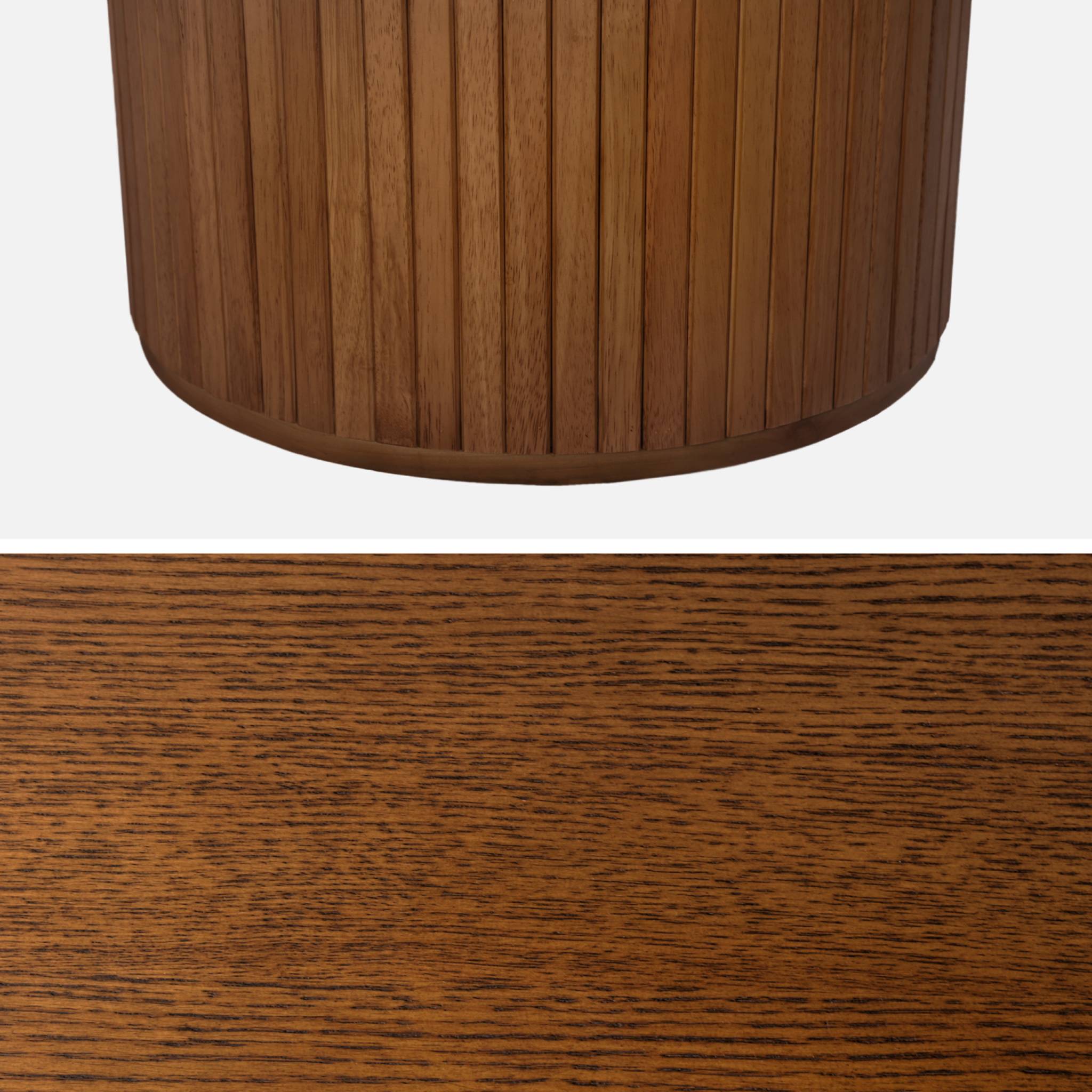 Table à manger oblongue bois d'hévéa et placage chêne 6-8 places ESTEBAN