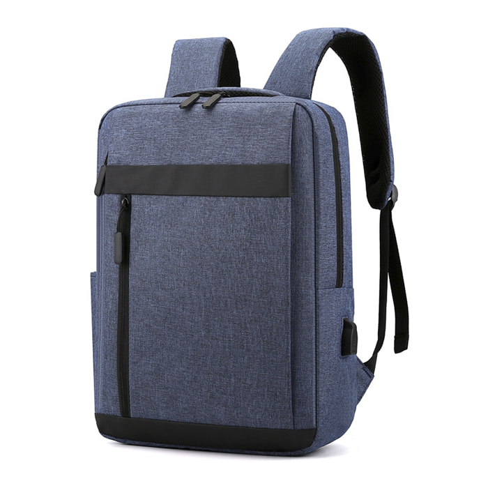 DAM Zaino per laptop  con interfaccia di ricarica USB. 28x11x40cm. Colore blu