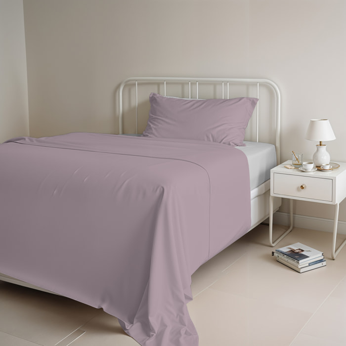 COMPLETO LETTO NATURAL COLOR, 100% COTONE - SINGOLO