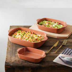 Plat à four en grès terracotta 27x16,5cm OCTAVE