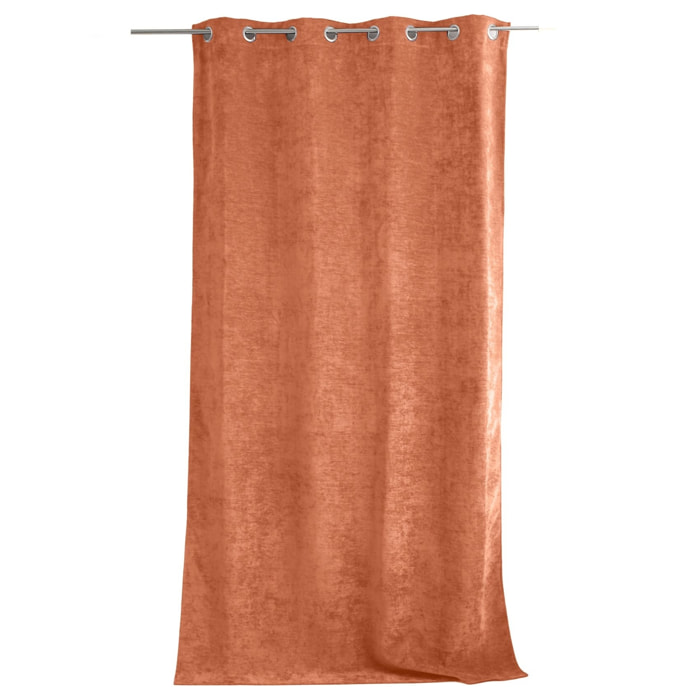 Rideau thermique en velours doublé polaire - Cuivre