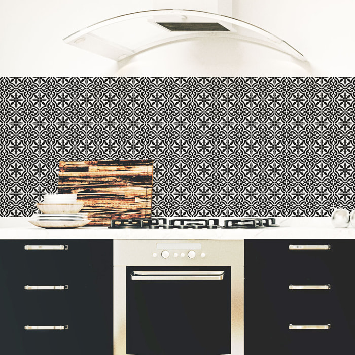 Stickers muraux - Sticker Mural Carrelage adhésif Cuisine Salle de Bain - 30 STICKERS CARREAUX DE CIMENT BUCAREST