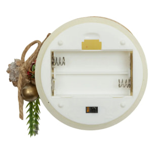 Bougie LED déco branche H.10cm blanc