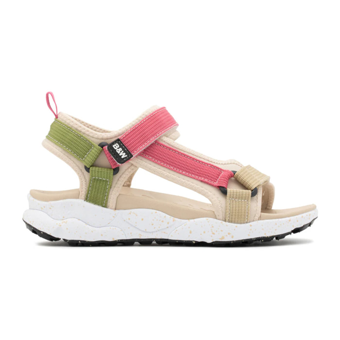 Sandalias Abiertas Deportivas multicolor con Tiras ajustables