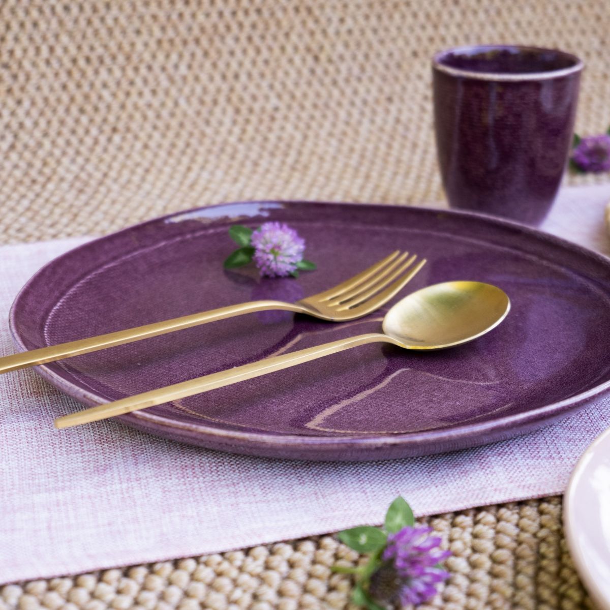 Lot de 6 grandes assiettes, TERRA