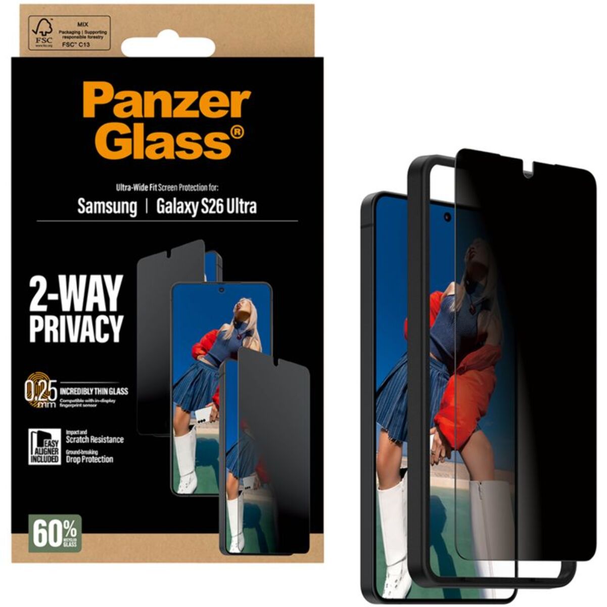 Protège écran PANZERGLASS Samsung Galaxy S26 Ultra Privacy