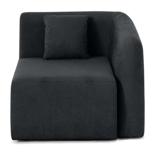 Ikare - module d'assise d'angle droit - en tissu - Gris