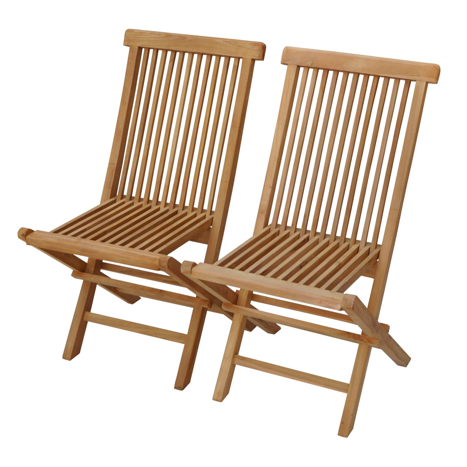 Salon de jardin en teck LOMBOK - table ronde extensible - 6 places