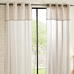 Voilage "Fred" en métal 140x240cm blanc