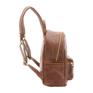 Zaino  unisex In Vera pelle Made in Italy 23x29x13 cm