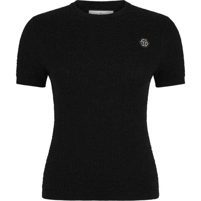 PHILIPP PLEIN Knitted T-Shirt Sexy Pure Fit Monogram Monogram
