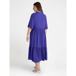 Fiorella Rubino - Vestido largo de viscosa LENZING™ ECOVERO™ - Violeta