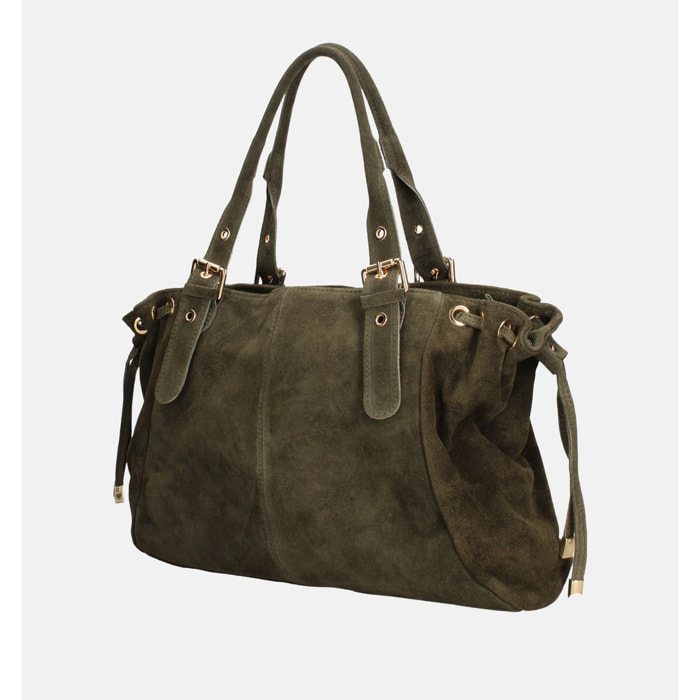 Borsa a mano da donna Made in Italy - Modello Celeste Plus - 100% pelle - 20.0 x 28.5 x 41.0 cm