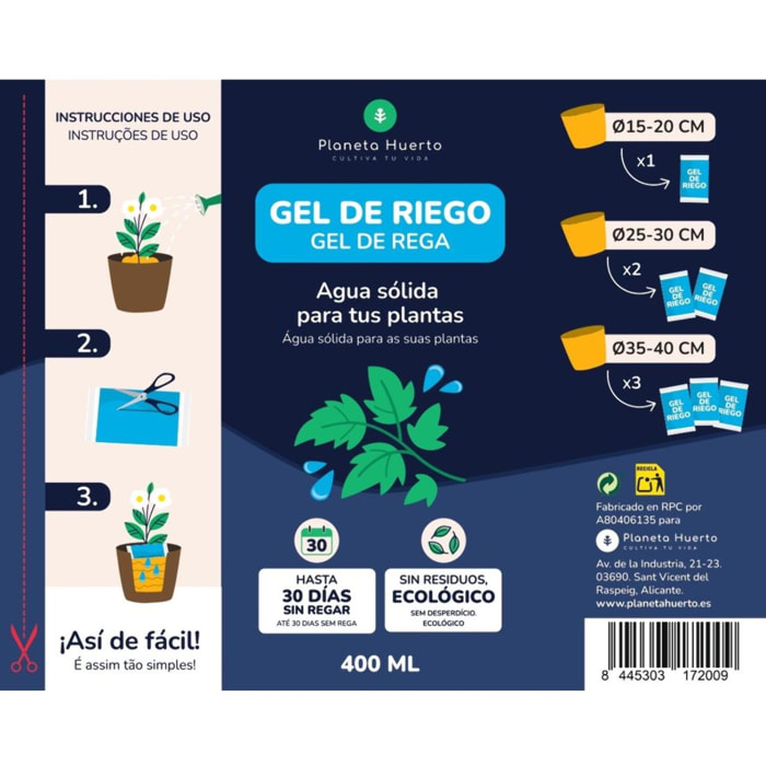 Pack 24 x Gel de Riego Planeta Huerto 400 ml