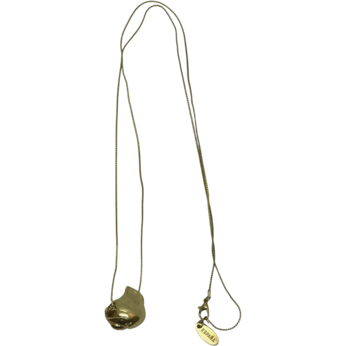 Collar largo caracola artesanal 3D dorado
