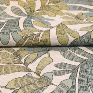 Rideau tamisant jacquard à motifs végétaux - Vert