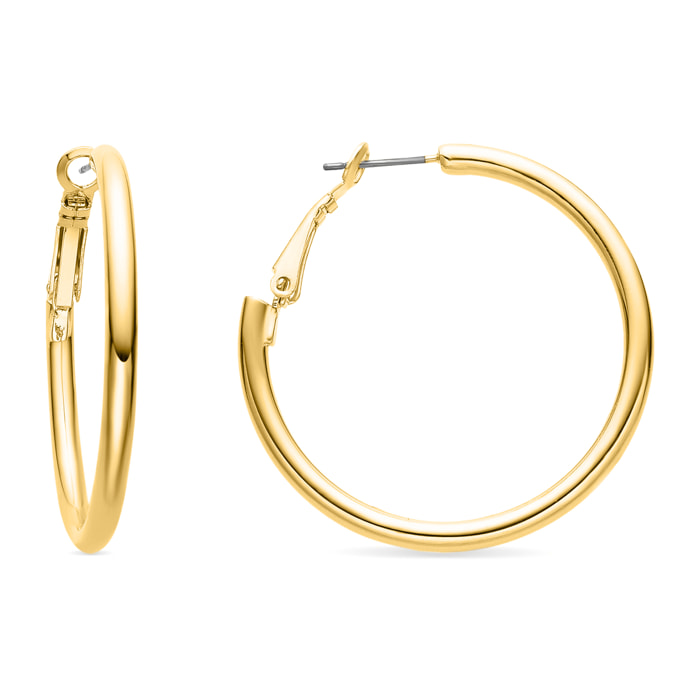 Pendientes de 40mm de diámetro acabado oro amarillo de 18k
