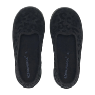 Superga - Bailarinas Niña Negro - 2441 KIDS BALLERINA NET LEOPARD