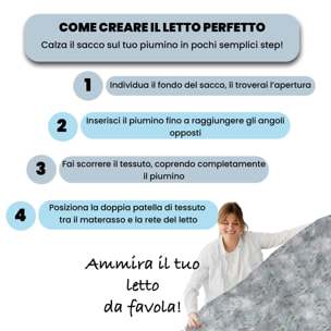 PARURE COPRIPIUMINO IDA, 100% Cotone - VENERE