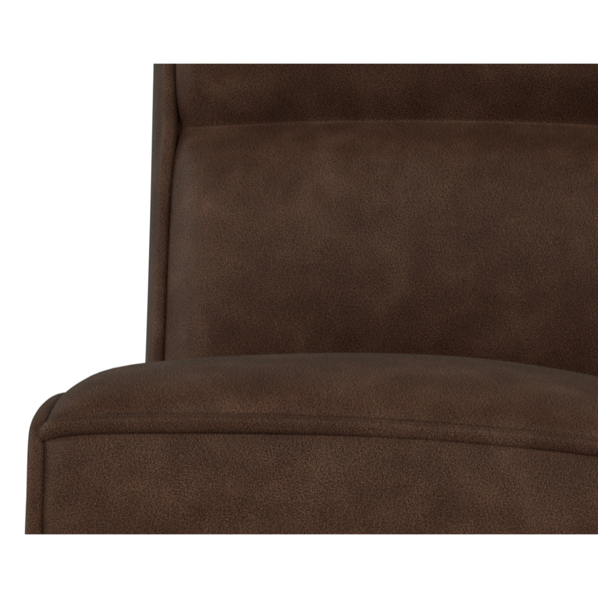 Alya - module d'assise sans accoudoir en simili - Marron