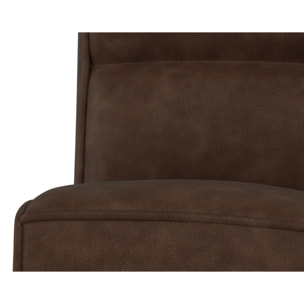 Alya - module d'assise sans accoudoir en simili - Marron