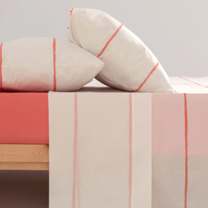 Ensemble de draps en percale 78 fils Ibiza Corail