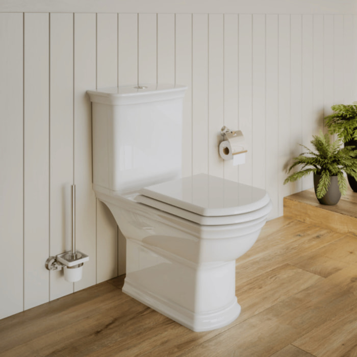 WC au sol sans bride VITRA Valarte + abattant Blanc