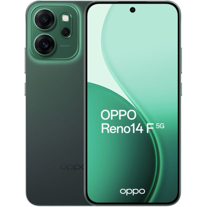Smartphone OPPO Reno 14 F 256Go Vert Lumineux 5G