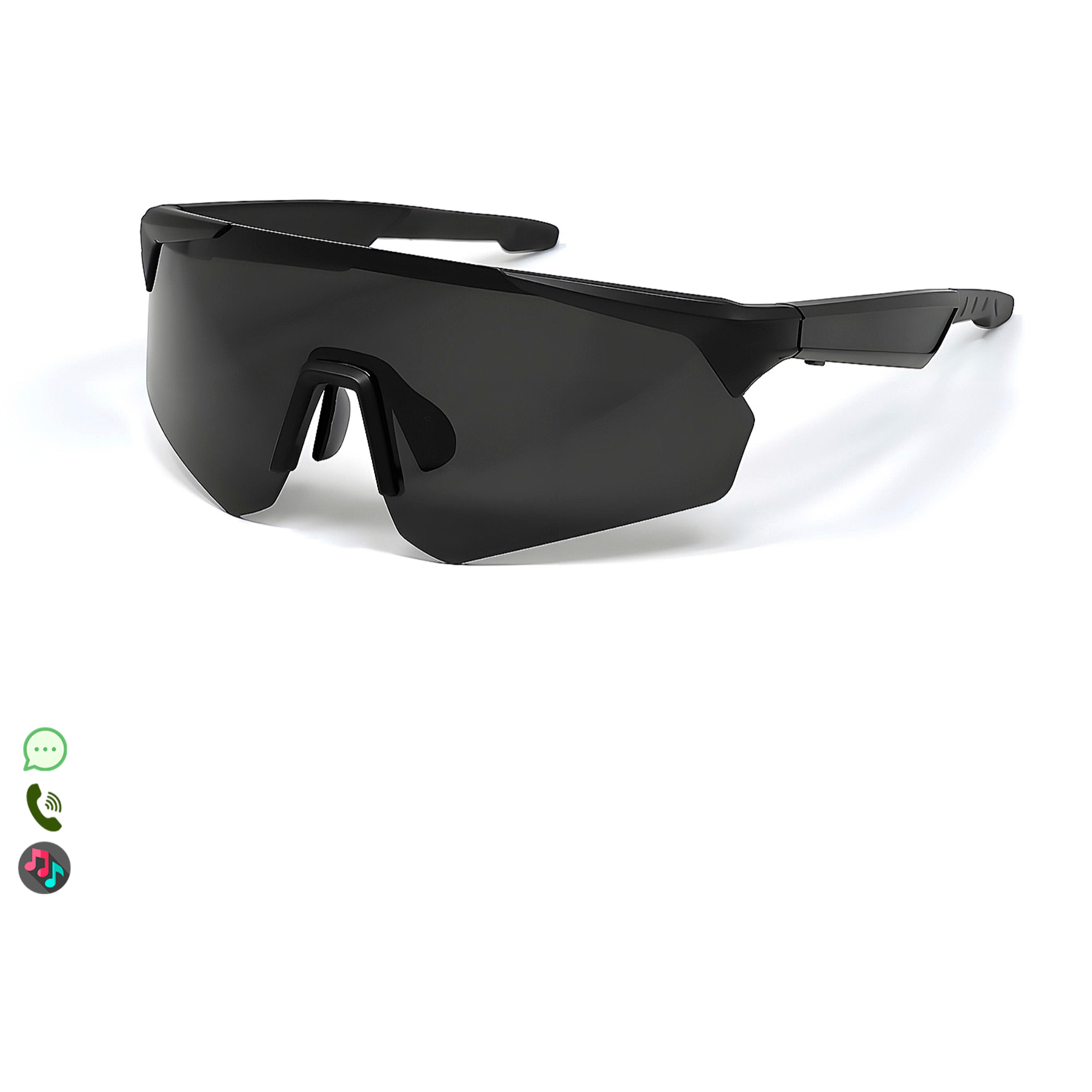 Occhiali sportivi intelligenti QY PRO 2. Assistente vocale intelligente, traduzione in tempo reale di oltre 100 lingue, controllo della musica/chiamate e lenti UV400.