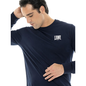 T-shirt a manica lunga con logo piccolo "Basic"