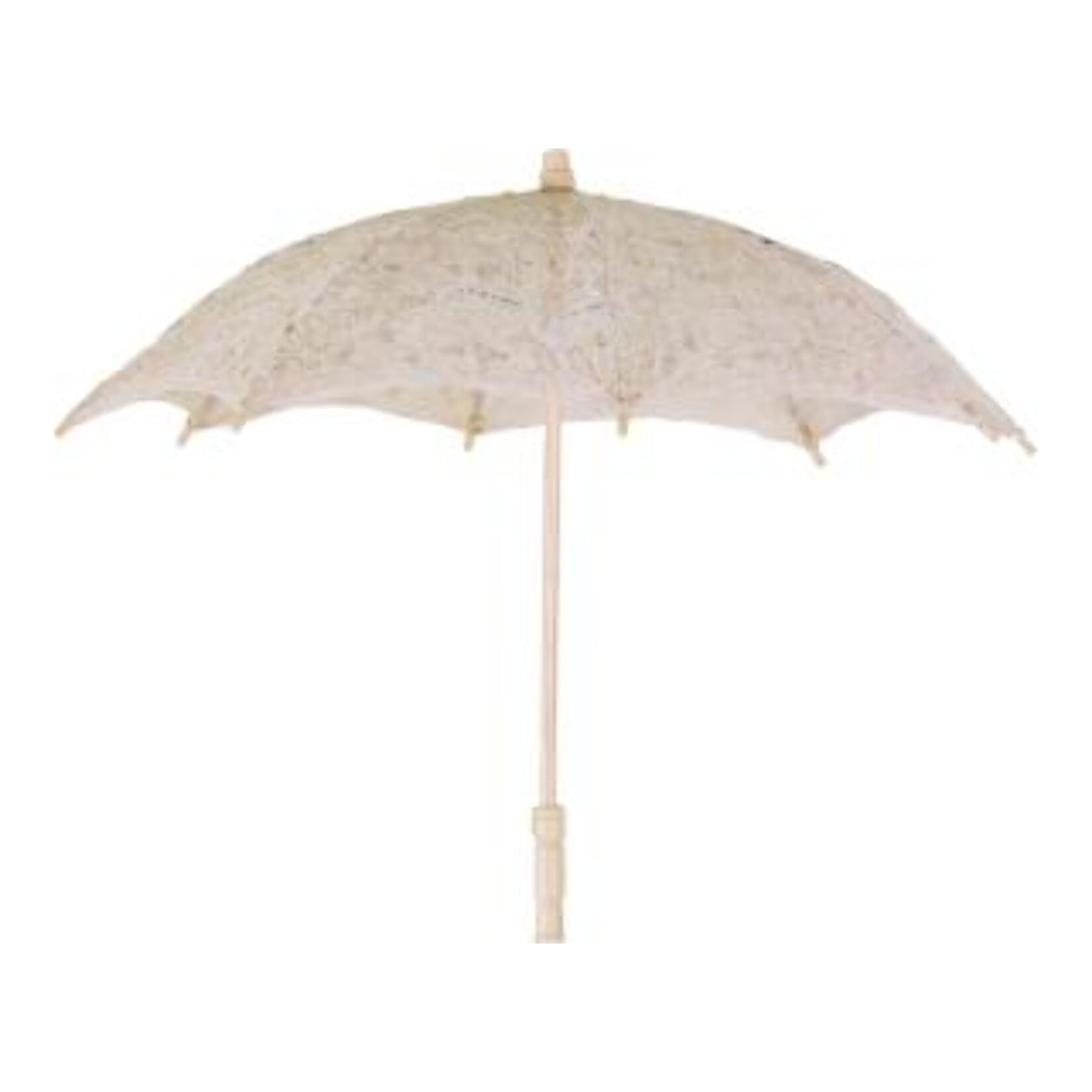 Ombrello in pizzo traforato crema cmø60x4h44