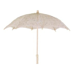 Ombrello in pizzo traforato crema cmø60x4h44
