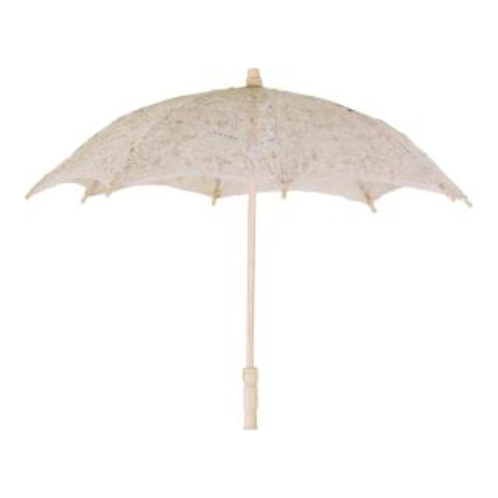 Ombrello in pizzo traforato crema cmø60x4h44