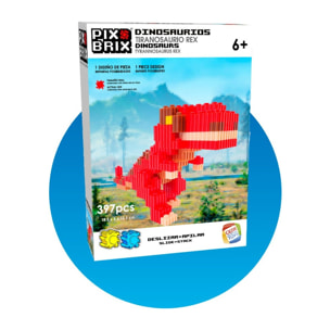 PIX BRIX PIXEL ART DINOSARIOS T REX 397 PIEZAS
