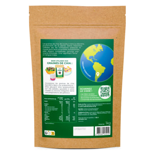 Nutri&Co Graines de Chia Bio - Riches en Oméga-3, fibres et protéines - 1kg Vegan