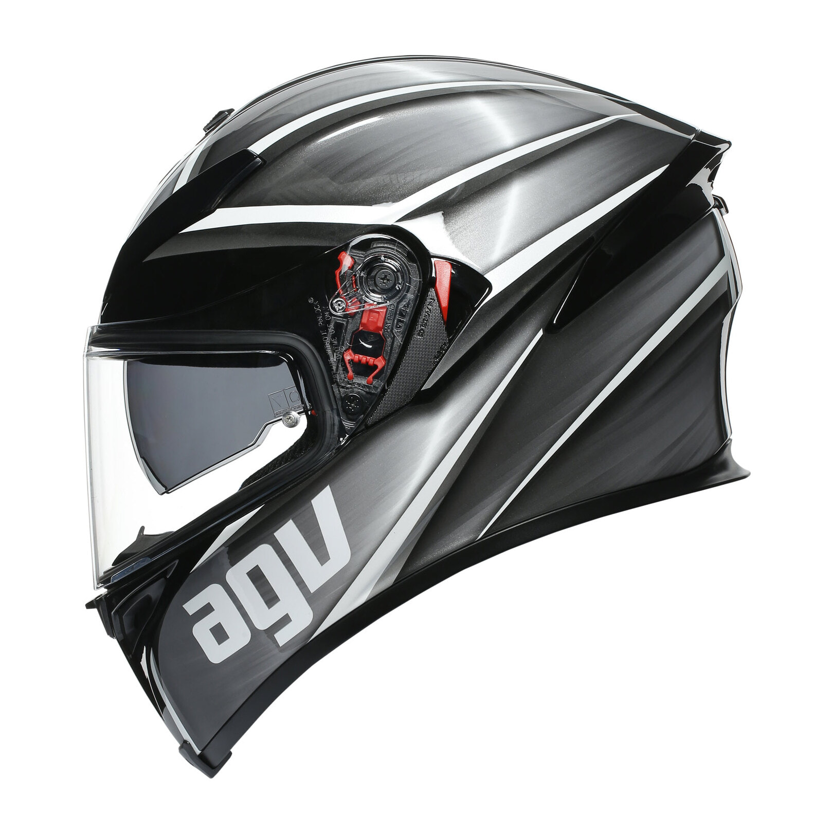 CASCO K5 S MPLK TEMPEST BLACK/SILVER AGV