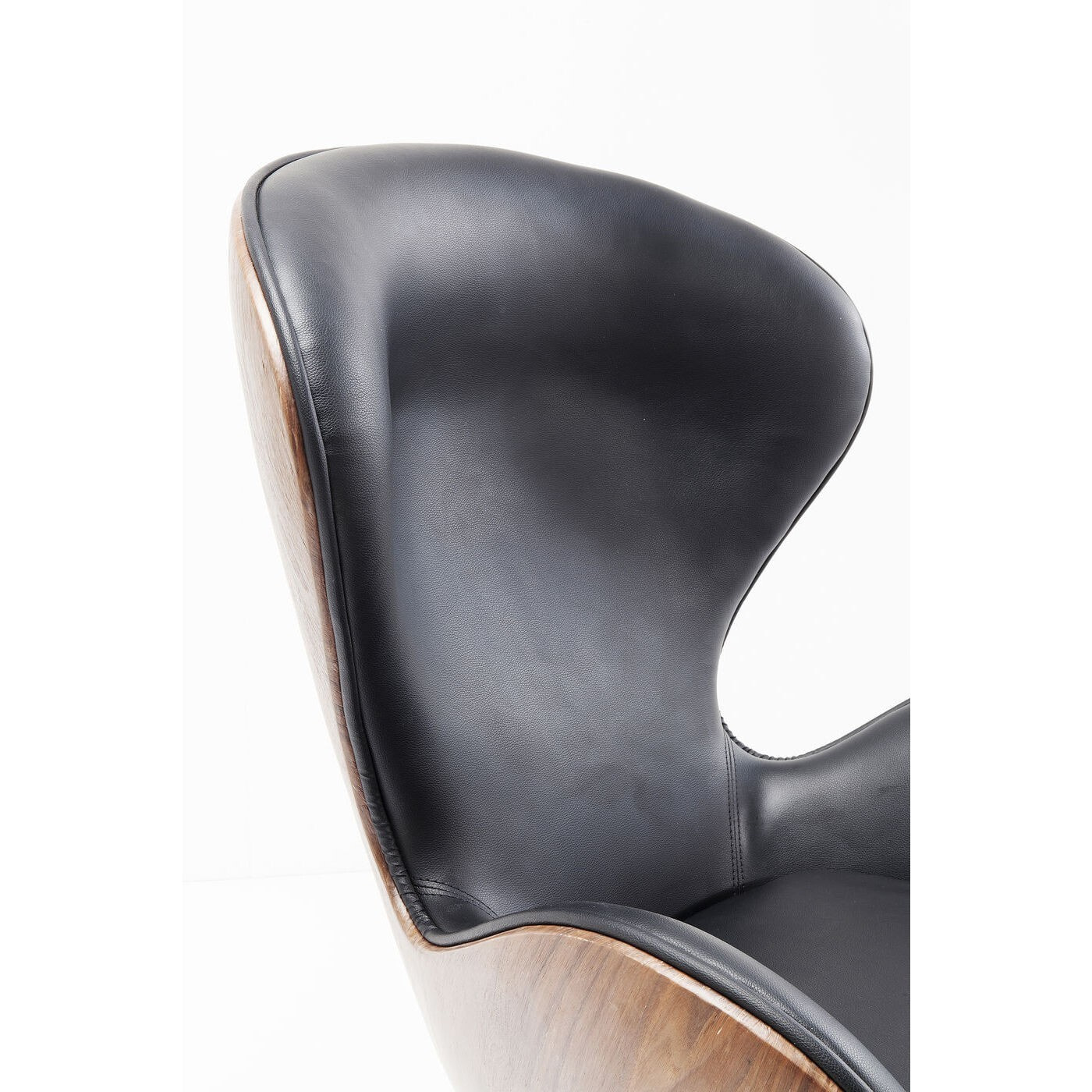 Fauteuil pivotant Lounge noyer Kare Design