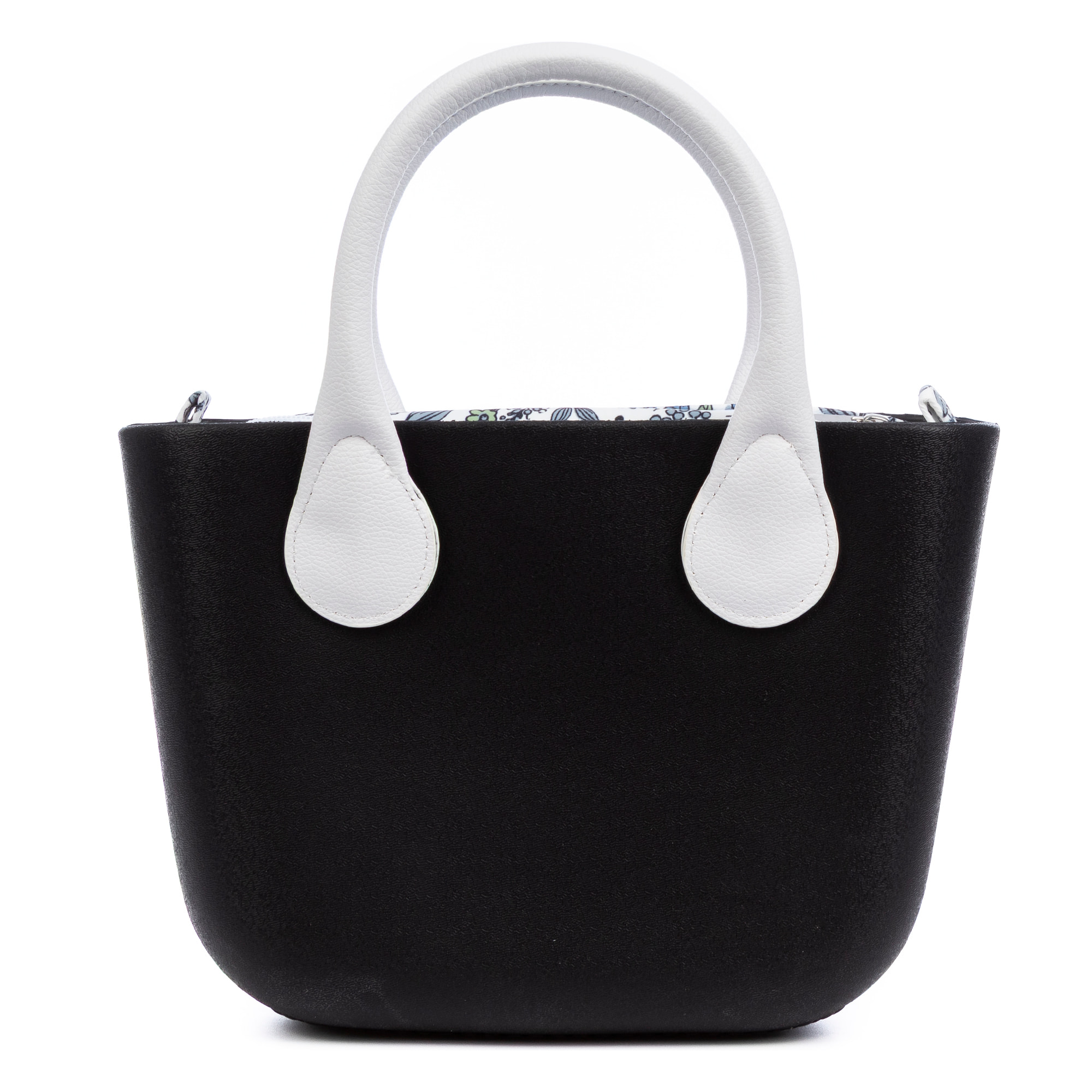 Villanterio bolso de mano de goma EVA con bolso interior estampado. Asas y bolsa de relleno intercambiables.