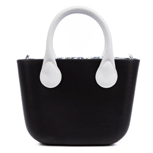 Villanterio bolso de mano de goma EVA con bolso interior estampado. Asas y bolsa de relleno intercambiables.