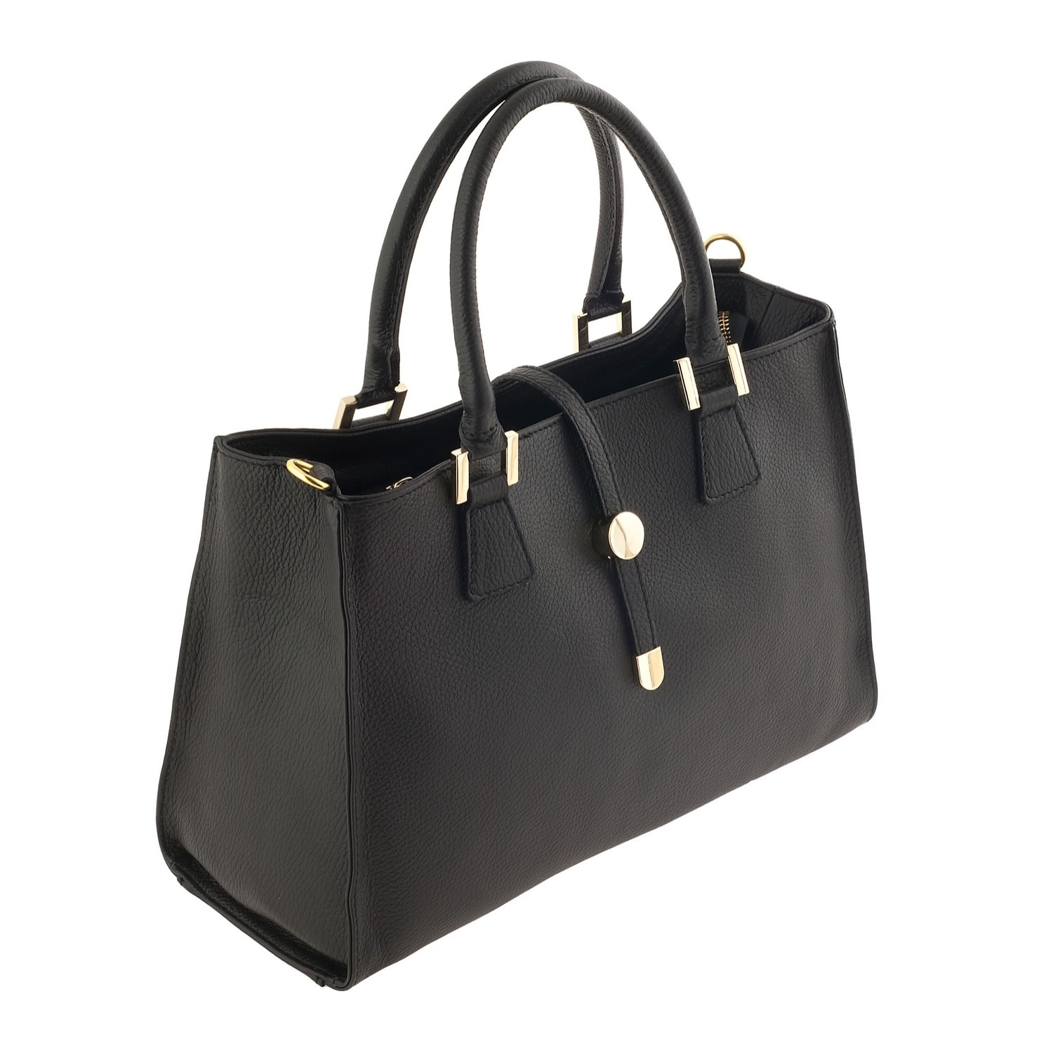 Borse Donna colore Nero-in pelle Made in Italy 35x25x11 cmcm