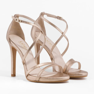 SANDALIAS DORADAS YURIKO-X