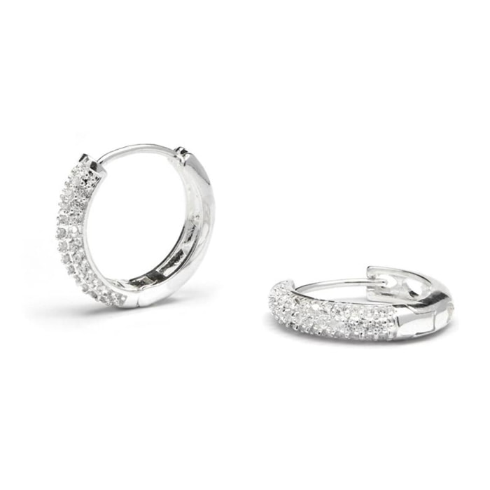 Pendientes Lux by Lux acabados baño rodio