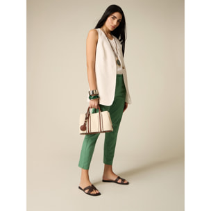 Oltre - Pantaloni chinos cotone - Verde