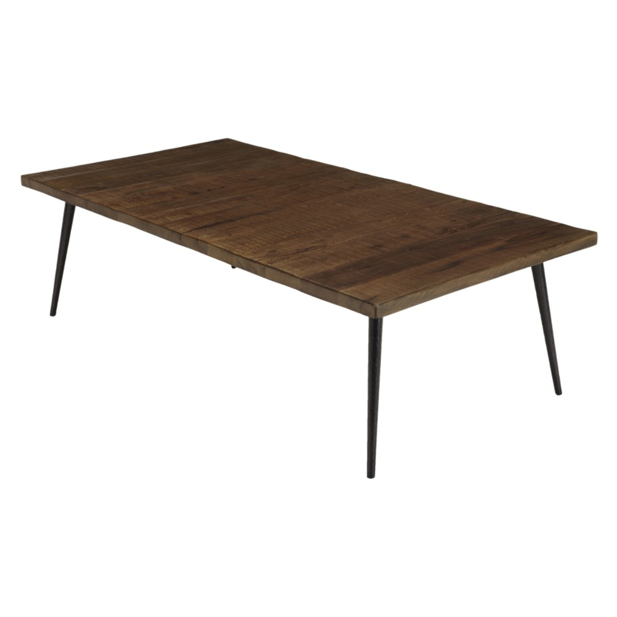 KIARA - Table basse rect. 135x70cm bois recyclé pieds métal