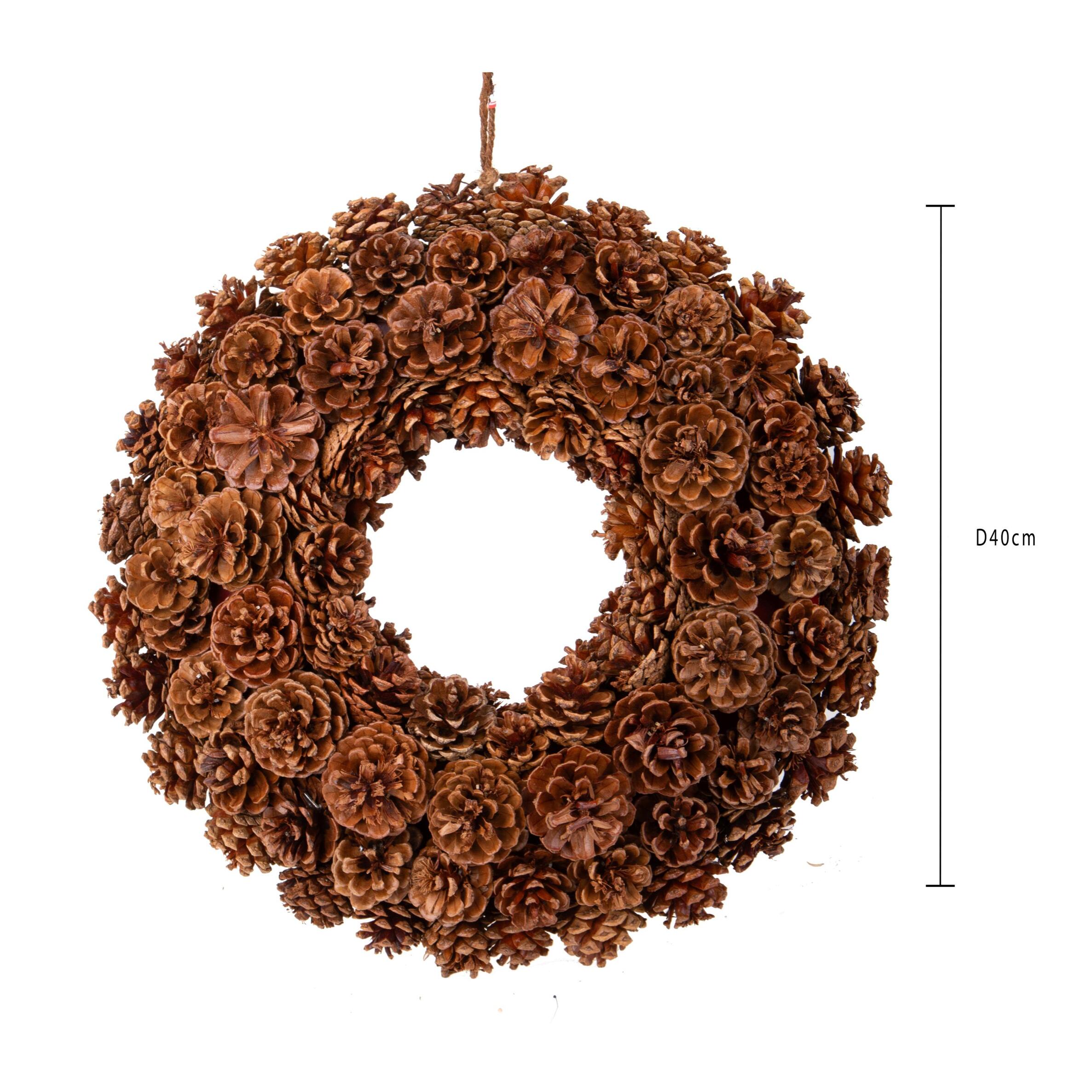 Corona natalizia - Pezzi 1 - 40xH40x13cm - Bianchi Dino SpA