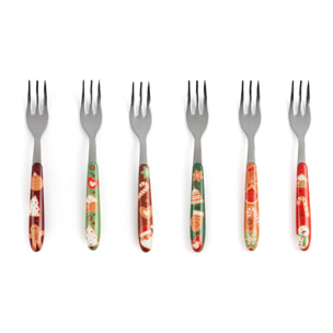 Set 6 fourchettes à dessert Excelsa – Wonderful Ginger, Acier inox Multicolore