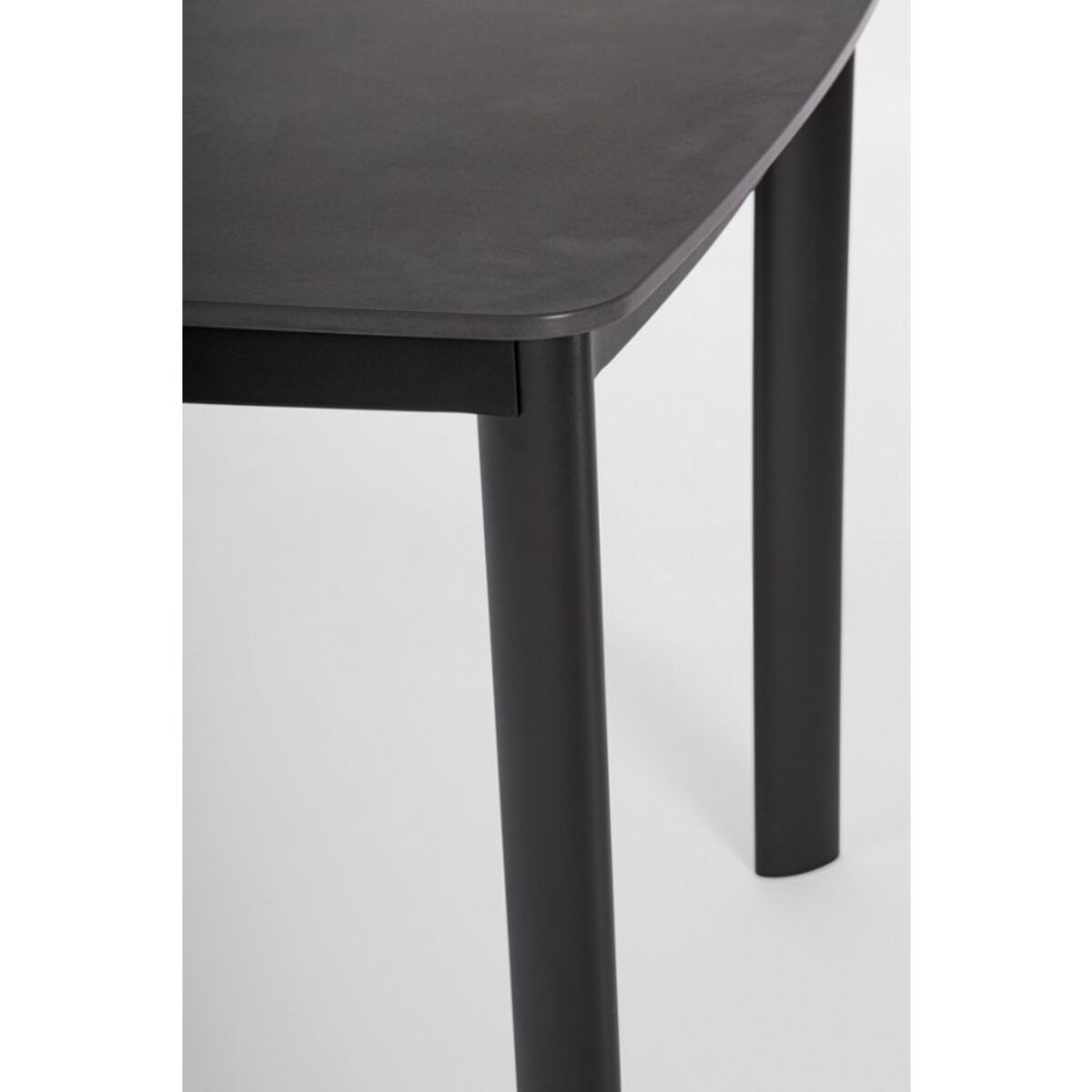 Tavolo fisso ALCORA in pietra naturale e struttura in alluminio antracite 180x90 cm