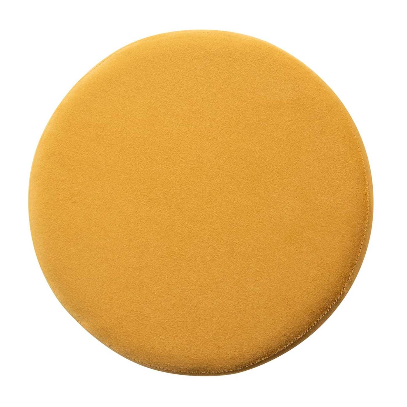 Puff Velvet Amarillo Gris 40x40x44 Cm